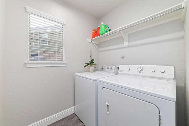 1706 Maddie Springs Ct, Spring, TX 77386 - laundry area with washer and dryer and baseboards