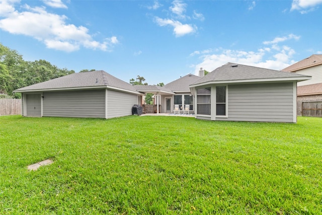1706 Maddie Springs Ct, Spring, TX 77386 - back of house featuring a sunroom and a chimney