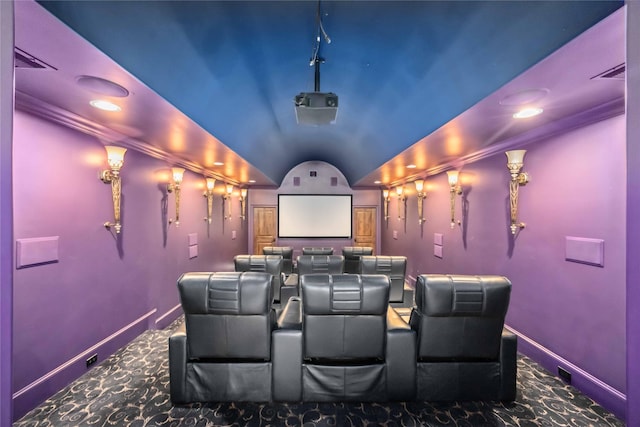 4510 Siandra Creek Ct, Spring, TX 77386 - carpeted home theater featuring baseboards and recessed lighting