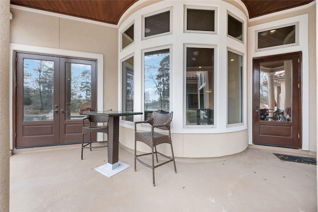 4510 Siandra Creek Ct, Spring, TX 77386 - doorway to property featuring french doors and stucco siding