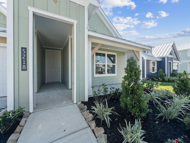 5218 Allen Cay, Texas City, TX 77590 - doorway to property featuring board and batten siding