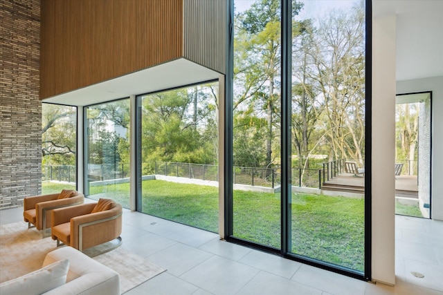 11206 Tyne Ct, Houston, TX 77024 - doorway to outside featuring tile patterned flooring