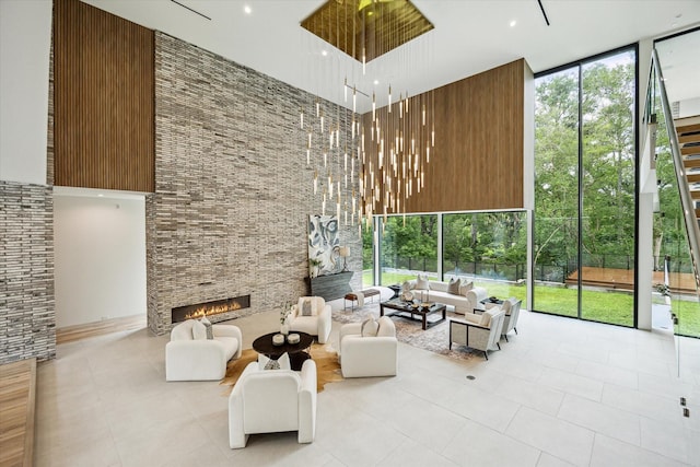 11206 Tyne Ct, Houston, TX 77024 - lobby featuring a high ceiling and floor to ceiling windows
