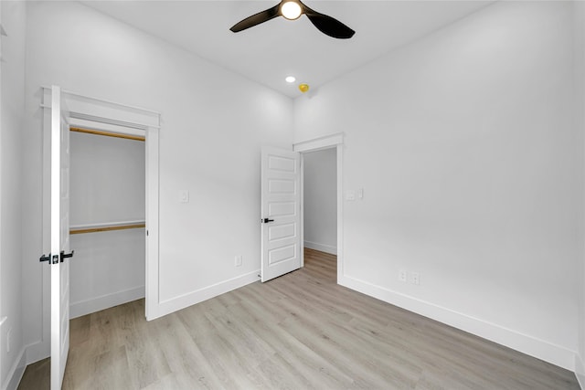 4902 Higgins St B, Unit A, Houston, TX 77033 - unfurnished bedroom featuring wood finished floors, baseboards, a closet, and recessed lighting