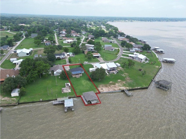 281 Fishermans Bend Dr, Point Blank, TX 77364 - view of property location with a large body of water and property boundaries highlighted