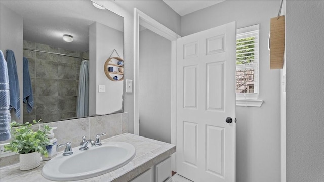 281 Fishermans Bend Dr, Point Blank, TX 77364 - full bath featuring vanity and a shower with curtain