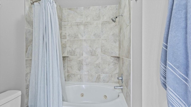 281 Fishermans Bend Dr, Point Blank, TX 77364 - full bathroom with a combined bath / shower with jetted tub and toilet