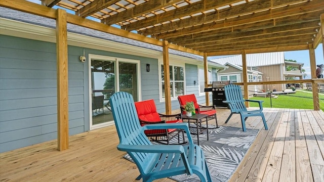 281 Fishermans Bend Dr, Point Blank, TX 77364 - deck with a pergola