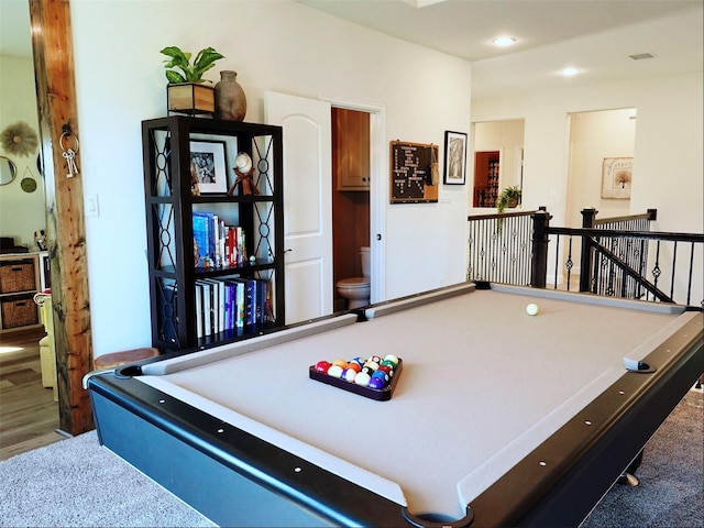 2038 Green Haven Ct, Missouri City, TX 77459 - recreation room with pool table, recessed lighting, and carpet