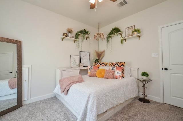 2038 Green Haven Ct, Missouri City, TX 77459 - bedroom with carpet flooring, baseboards, and ceiling fan