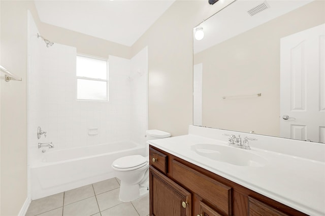 11108 Dawson Rd, Pearland, TX 77584 - full bath featuring toilet, tile patterned floors, vanity, and shower / bath combination