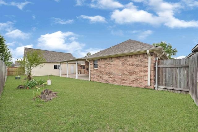 11108 Dawson Rd, Pearland, TX 77584 - rear view of property with brick siding, a patio, and roof with shingles