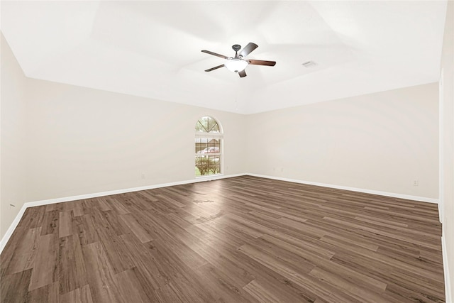 11108 Dawson Rd, Pearland, TX 77584 - unfurnished room featuring a ceiling fan, wood finished floors, and baseboards