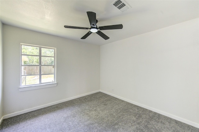 4914 Pershing St, Houston, TX 77033 - carpeted spare room featuring baseboards and a ceiling fan