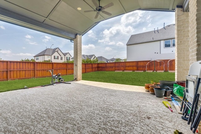 14303 Paseo Marbella Dr, Cypress, TX 77433 - view of patio / terrace with a ceiling fan