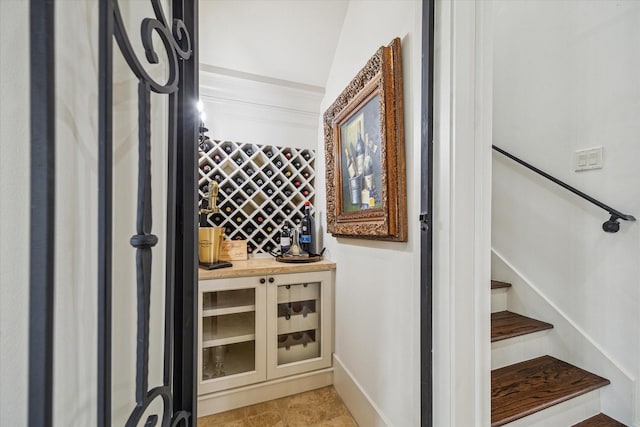 1249 Gardenia Dr, Houston, TX 77018 - wine area featuring baseboards