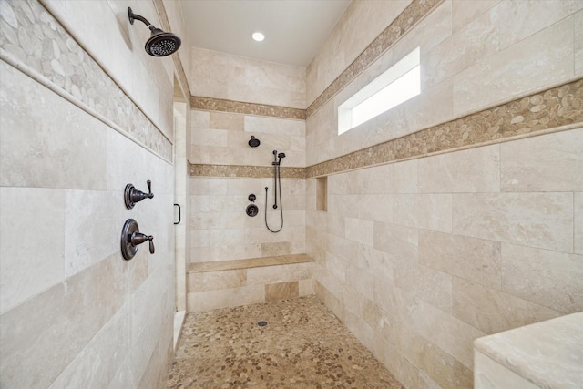 1249 Gardenia Dr, Houston, TX 77018 - full bath featuring a tile shower