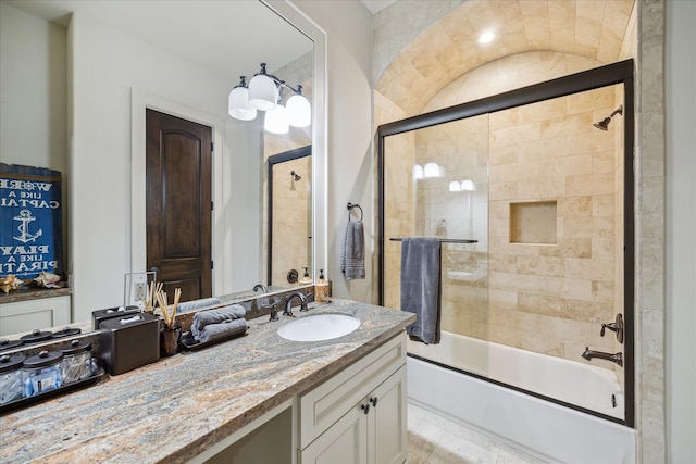 1249 Gardenia Dr, Houston, TX 77018 - full bath featuring enclosed tub / shower combo and vanity