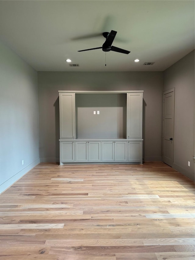 1701 Bayram Dr, Houston, TX 77055 - spare room with ceiling fan, recessed lighting, light wood finished floors, and baseboards
