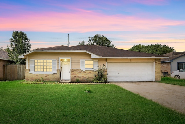 18627 Spinney Lane Dr, Cypress, TX 77433 - ranch-style house featuring driveway, brick siding, and a garage