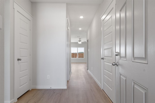 4609 Peony Green Dr, Katy, TX 77493 - hall featuring light wood-style flooring and recessed lighting