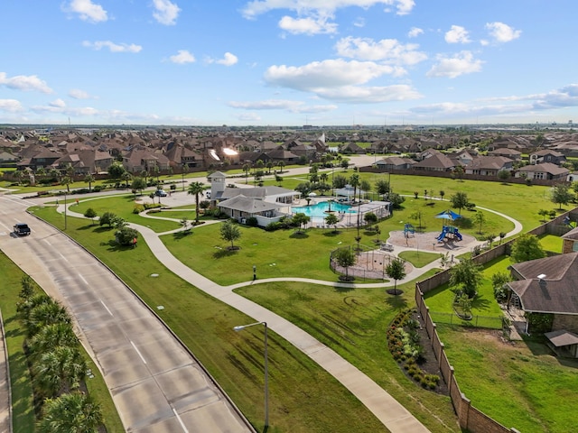 2525 Galley Ridge Dr, La Marque, TX 77568 - aerial perspective of suburban area with a pool area