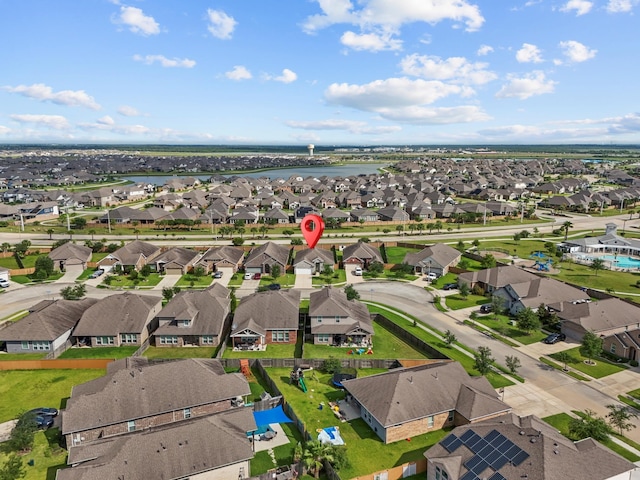 2525 Galley Ridge Dr, La Marque, TX 77568 - aerial view of residential area with a large body of water