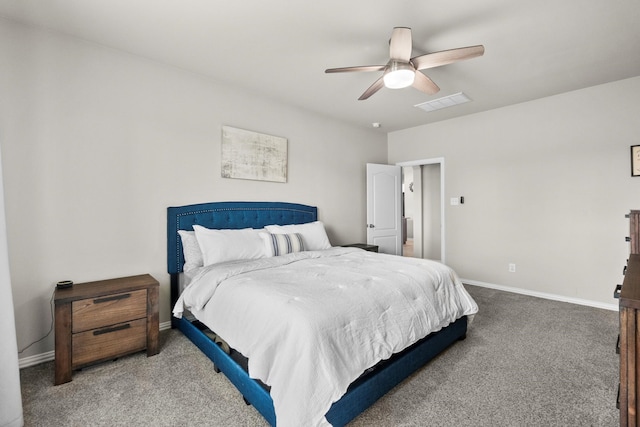 2525 Galley Ridge Dr, La Marque, TX 77568 - bedroom featuring carpet, baseboards, and ceiling fan