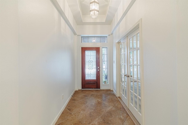 26122 Savory Springs Ln, Katy, TX 77494 - entrance foyer with french doors and baseboards
