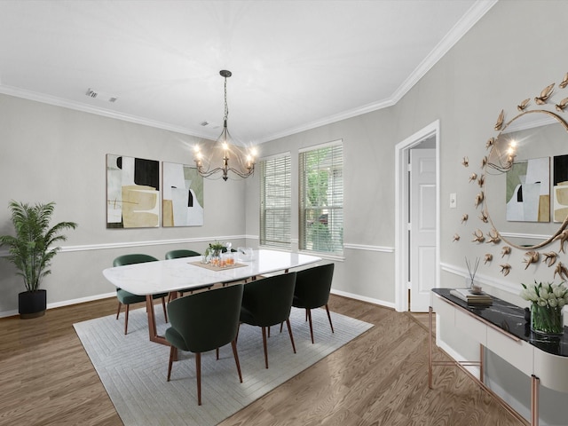 20211 Sunrise Glen Ct, Spring, TX 77379 - dining space featuring a chandelier, wood finished floors, and ornamental molding