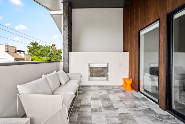 509 W Drew St, Houston, TX 77006 - view of patio with an outdoor living space with a fireplace