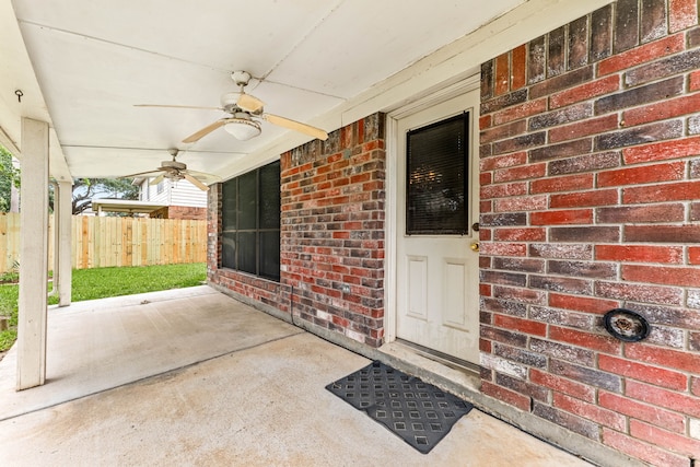 3031 W Cedar Sun Trl, Katy, TX 77449 - view of patio featuring a ceiling fan