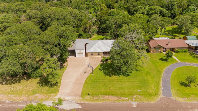 36 Jamaica Ln, Normangee, TX 77871 - view from above of property with a heavily wooded area
