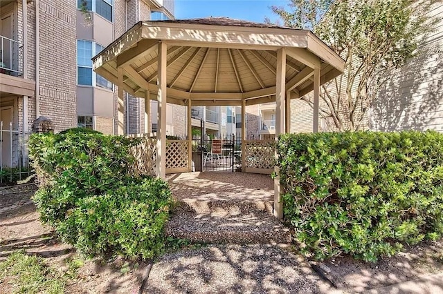 12550 Whittington Dr Unit 712, Houston, TX 77077 - view of patio featuring a gazebo