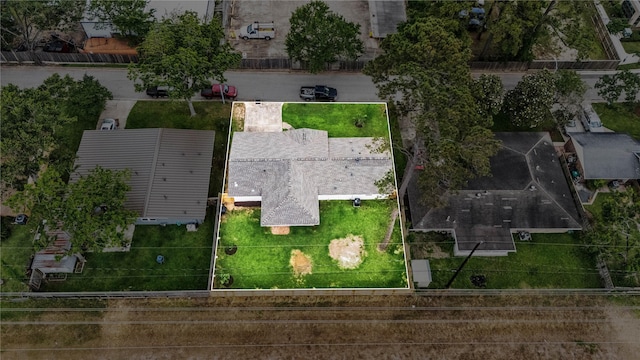 1041 Gardendale Dr, Houston, TX 77018 - aerial view of property's location with property parcel outlined