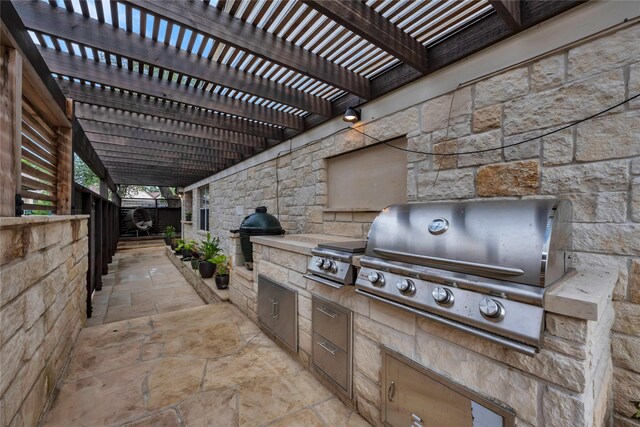 312 Fox Xing, Burnet, TX 78611 - view of patio / terrace featuring a pergola