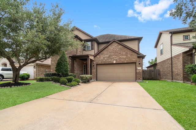 9131 Durango Point Ln, Houston, TX 77070 - traditional-style home featuring brick siding, driveway, and a garage