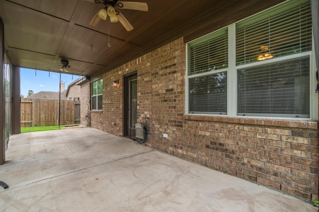 9131 Durango Point Ln, Houston, TX 77070 - view of patio / terrace featuring ceiling fan
