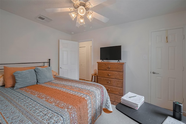 18019 Iris Edge Way, Cypress, TX 77429 - carpeted bedroom featuring ceiling fan