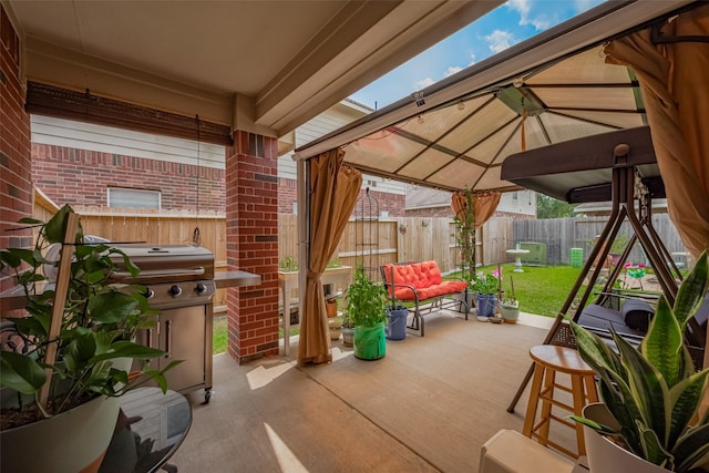 18019 Iris Edge Way, Cypress, TX 77429 - fenced backyard featuring a patio area