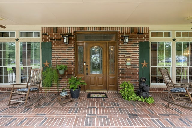 3602 Blue Lake Dr, Spring, TX 77388 - doorway to property with brick siding and covered porch