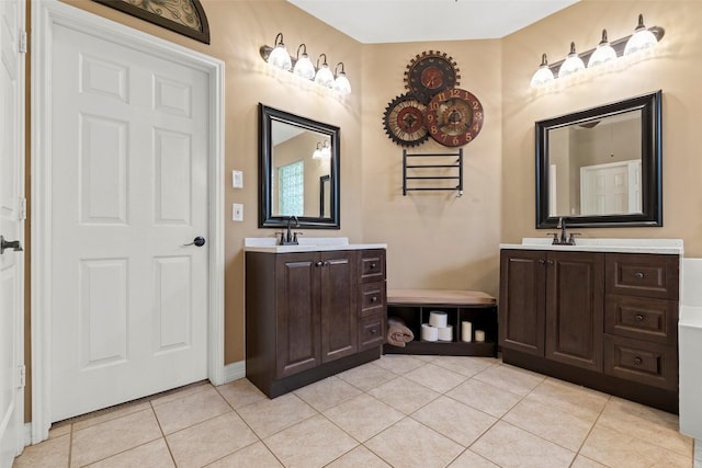 3602 Blue Lake Dr, Spring, TX 77388 - full bathroom featuring tile patterned floors and two vanities