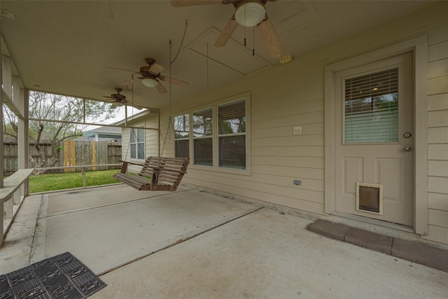 16715 Red Falls Cir, Houston, TX 77095 - view of patio / terrace featuring ceiling fan