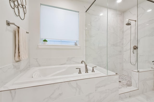 2818 Grand Fountains Dr Unit C, Houston, TX 77054 - full bath with a marble finish shower and a bath