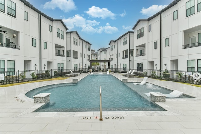 2818 Grand Fountains Dr Unit C, Houston, TX 77054 - community pool with a residential view