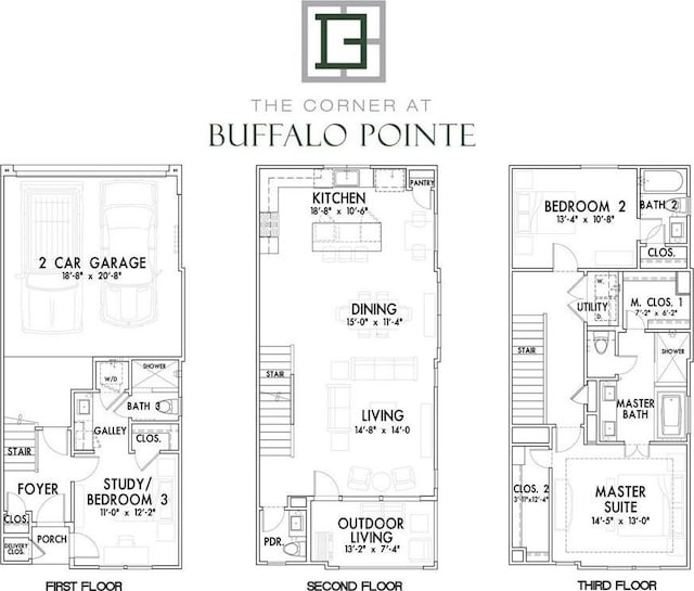 2818 Grand Fountains Dr Unit C, Houston, TX 77054 - property floor plan
