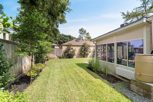 15726 Steamboat Ln, Houston, TX 77079 - view of yard with a sunroom
