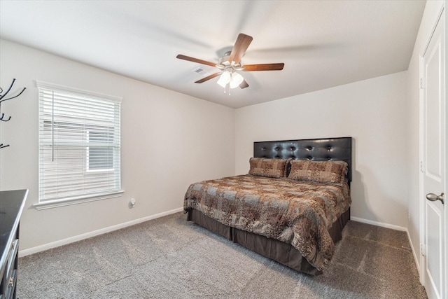1523 Alpine Dr, Rosharon, TX 77583 - carpeted bedroom featuring baseboards and ceiling fan