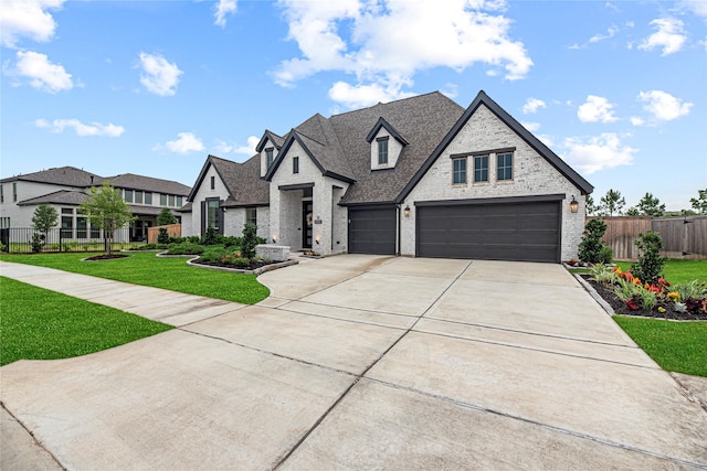 21511 Blue Porterweed Trl, Cypress, TX 77433 - french country inspired facade featuring brick siding, driveway, and roof with shingles
