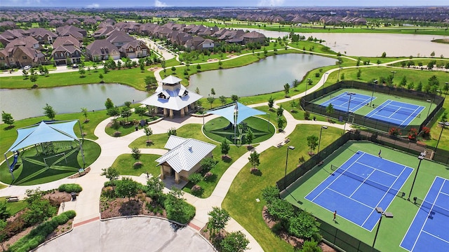 21511 Blue Porterweed Trl, Cypress, TX 77433 - aerial perspective of suburban area featuring a large body of water